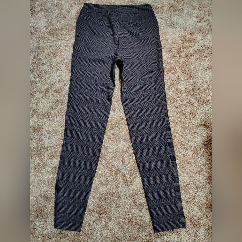 Soho Apparel woman's Red and Black Plaid Pull On Dress Pants, Size M - Picture 2 of 8
